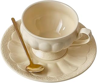 AQKKMN Taza de café con Leche, Juego de Tazas de café Reutilizables, decoración de Porcelana, Taza de Leche for Pastel de Desayuno Taza de café