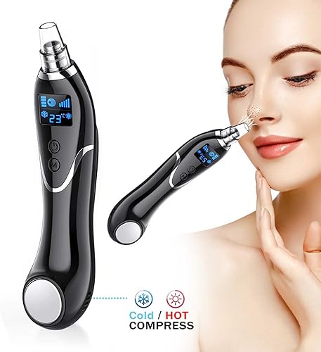 Miniatura 6 de JVXGUK Removedor de puntos negros 2 en 1 limpiador facial caliente y frío para poros profundos, acné, espinillas, extracción de acné, succión al