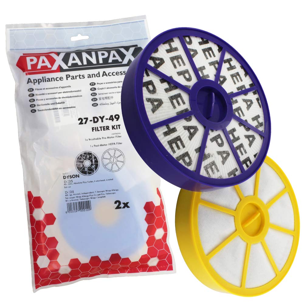 Filtres HEPA pour Dyson DC05 DC08 Paxanpax PFC364 lot de 2