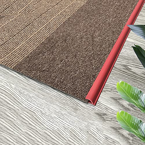JYHHCYS Barre de seuil Bande De Garniture De Bord De Tapis Imperméable Anti-décoloration pour Paillasson/Tapis/Coureur, Ruban d'emballage en PVC Souple Extra Long (Color : Red, Size : 100cm(3.3ft)) Cover