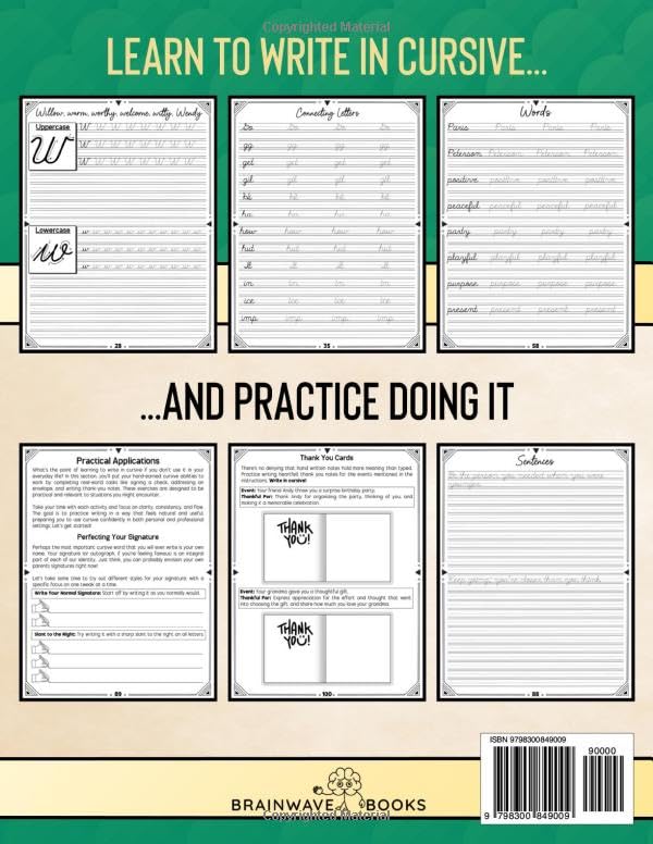 Cursive Workbook for Teens & Young Adults: Learn Cursive Handwriting with Clear Steps and Real-World Practice - Image 2