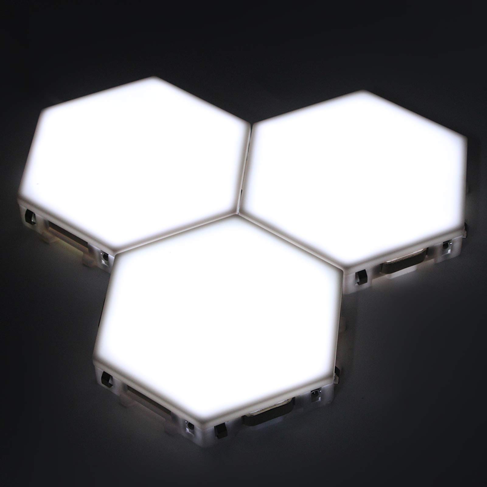 Luci a LED Esagonali, Moderna Lampada da Parete a LED Fai-da-Te Combinata a Forma Esagonale Semplice, Decorazione delle Camere da Letto della Sala da Pranzo(EU Plug 110-240V)