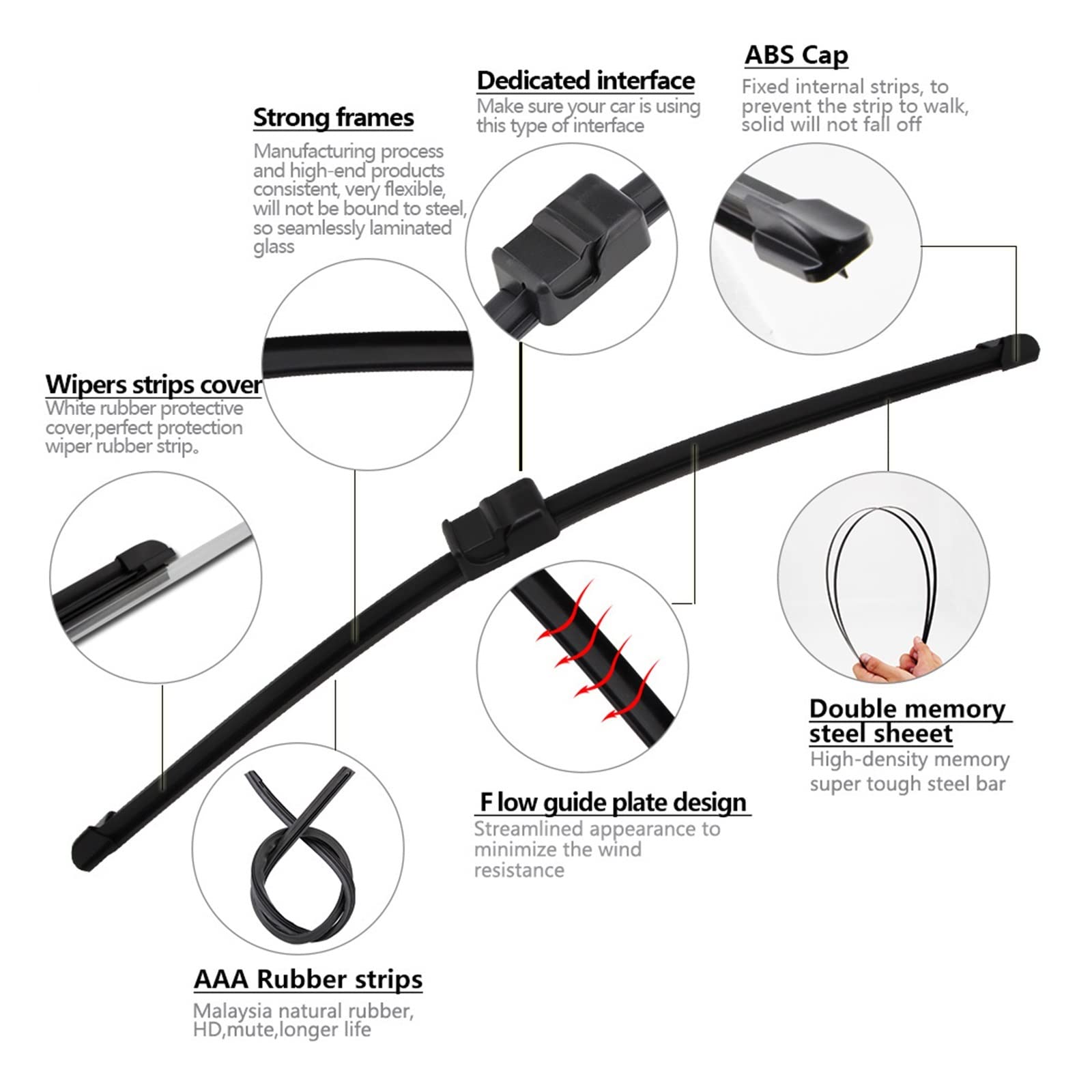 Para Grand Picasso C4 2006 2007 2008 32 "+ 30" Limpiaparabrisas De Ventana Delantera Para Parabrisas Coche Brazo Limpiaparabrisas Delantero