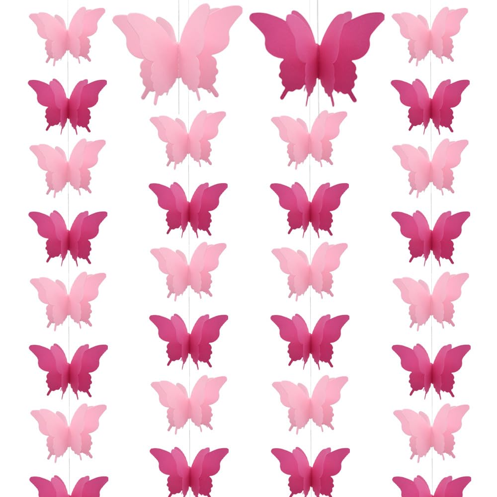 DKDXID 18 Pezzi Farfalle da Appendere Spirali Farfalle Decorative da Appendere Farfalle Spirale Turbinio Appeso Farfalle di Carta da Appendere al Soffitto Estate Primavera Addobbi per Festa,Compleanno