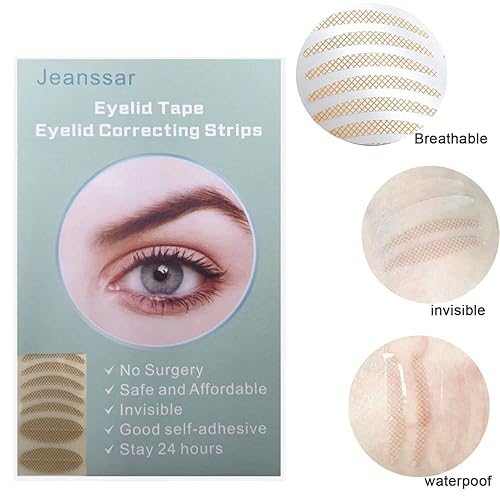 Miniatura 3 de Cinta para párpados, tiras invisibles para párpados, levantador de párpados caídos, cintas autoadhesivas de fibra para monopárpados con capucha, 480