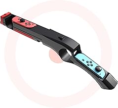 INITMMO Gun Controller for Nintendo Switch/Switch OLED JoyCons Shooting Games Wolfenstein 2:The New Colossus,Resident Evil,Big Buck Hunter and Others,for Switch Hand Grip Hunting Game Accessory