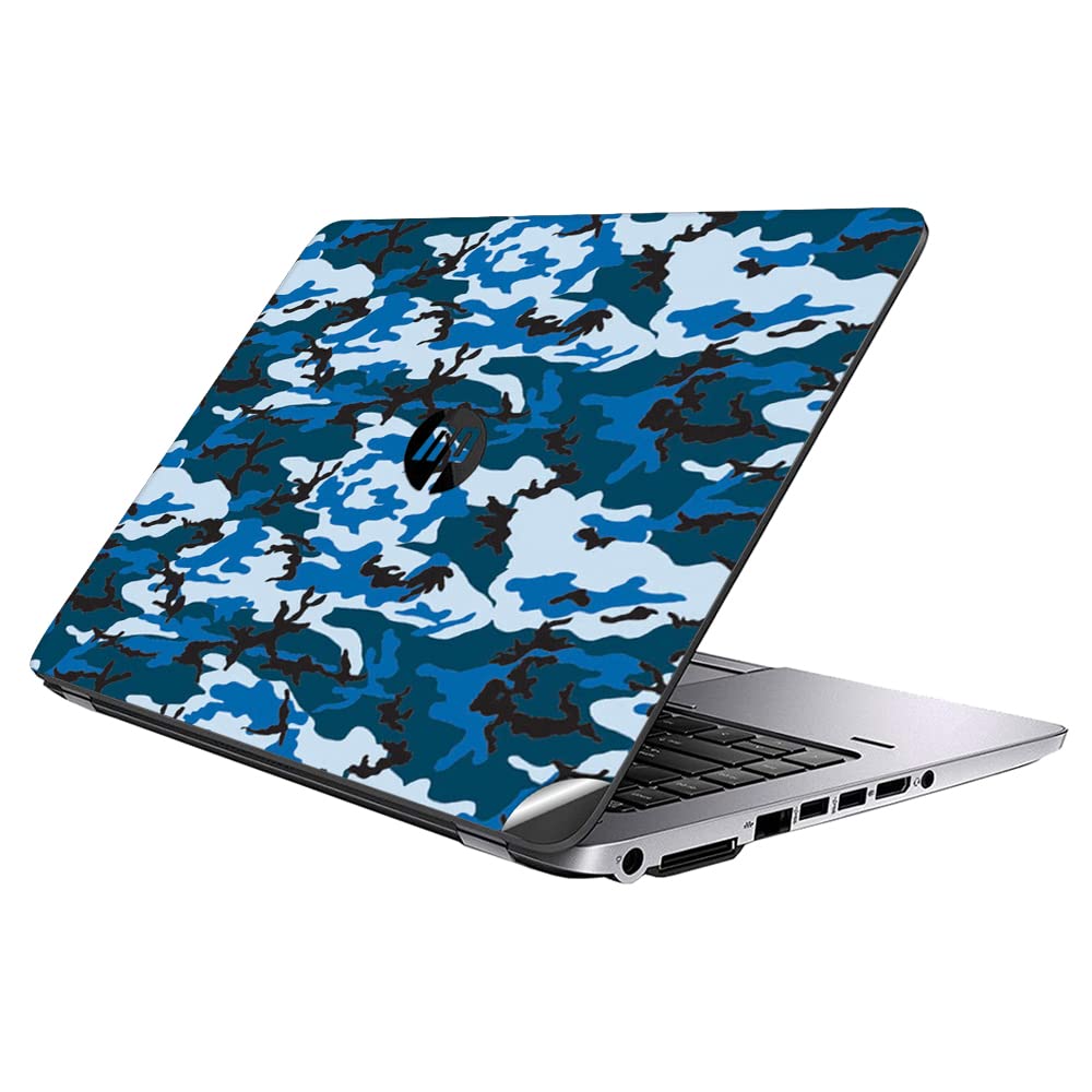 Gadgets WRAP Premium Vinyl Laptop Decal Top Only Compatible with HP Elitebook 820 G1 - Blue Camo