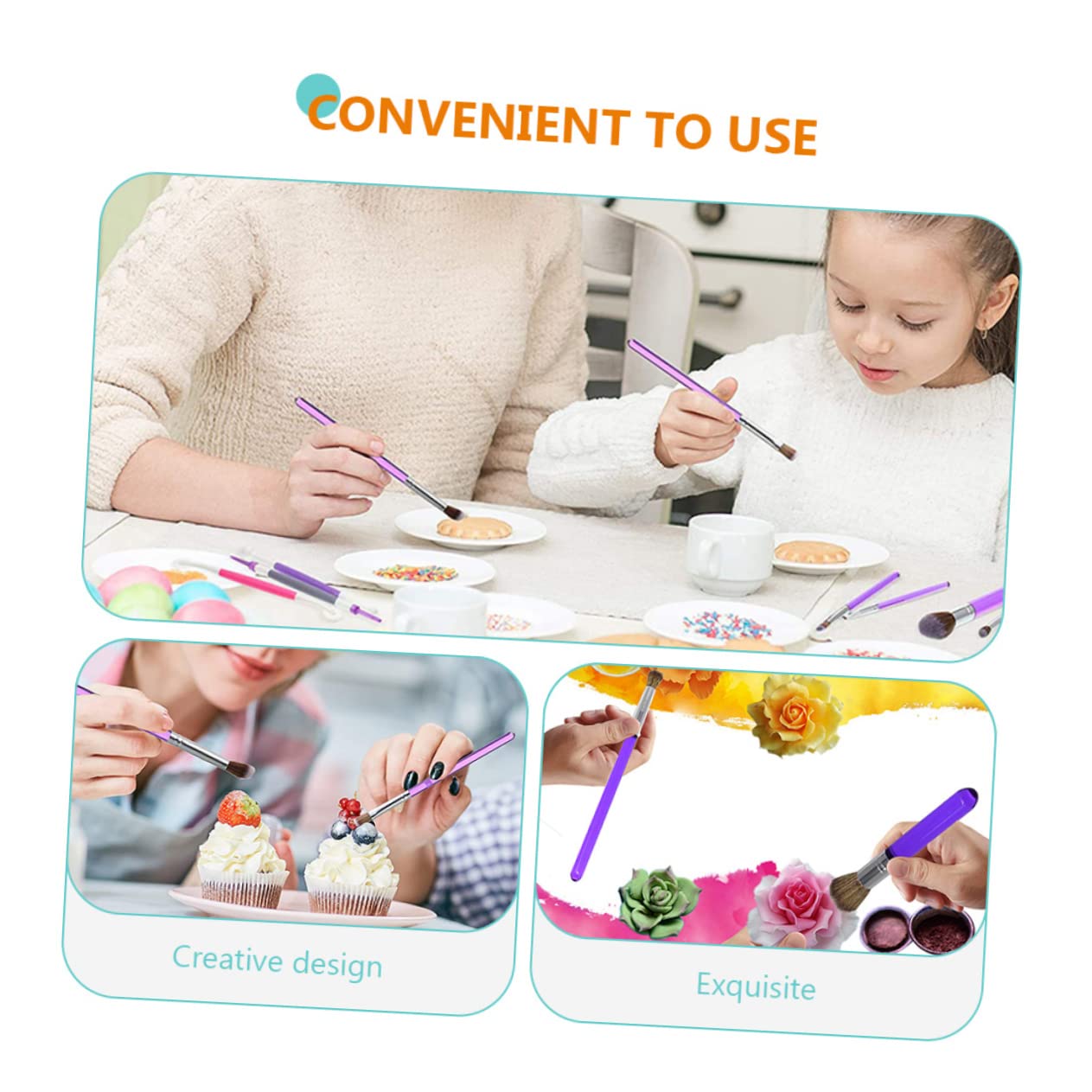 BESTonZON 40pièces Set De Pinceaux De Décoration De Gâteaux Outils Multifonctions Pour Pâtisserie Et Desserts Accessoires Pratiques Pour Création De Gâteaux Et Biscuits Fournitures