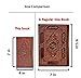 Divan-e-Hafez | Small Size Book (3.5x7 inch) | Tooled Leather Cover | With Divination Guide | دیوان حافظ با فالنامه | سایز کوچک | (Persian Edition)