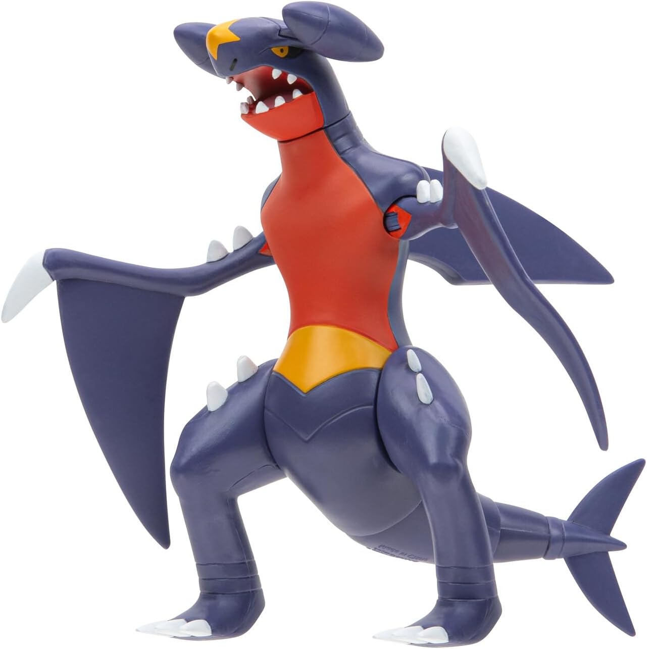 Pokémon Garchomp Battle Feature Figure - 4.5-Inch Garchomp Battle Ready Figure with Tail Swing Attack