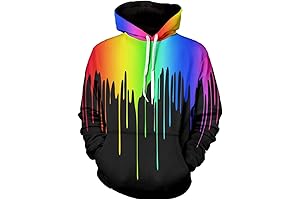 Men's 3D Watercolor Paint Drip Hoodie