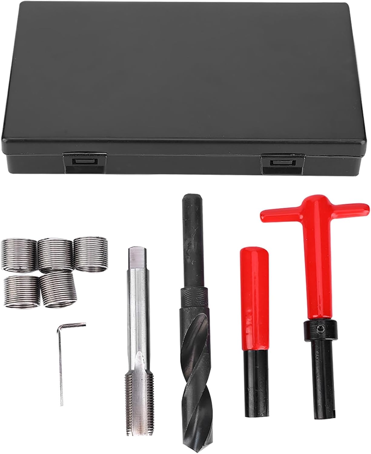 10Pcs Metric Thread Repair Kit, M18x1.5 Stainless Steel Twisted Drill Wrench Threaded Insert for Auto Repairing