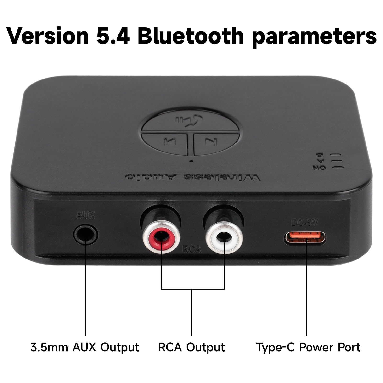 M2R Récepteur audio Bluetooth 5.4 3,55 mm RCA Adaptateur Bluetooth pour récepteur audio stéréo sans fil / Clé USB / Connexion NFC One Touch pour haut-parleurs stéréo de maison et de voiture