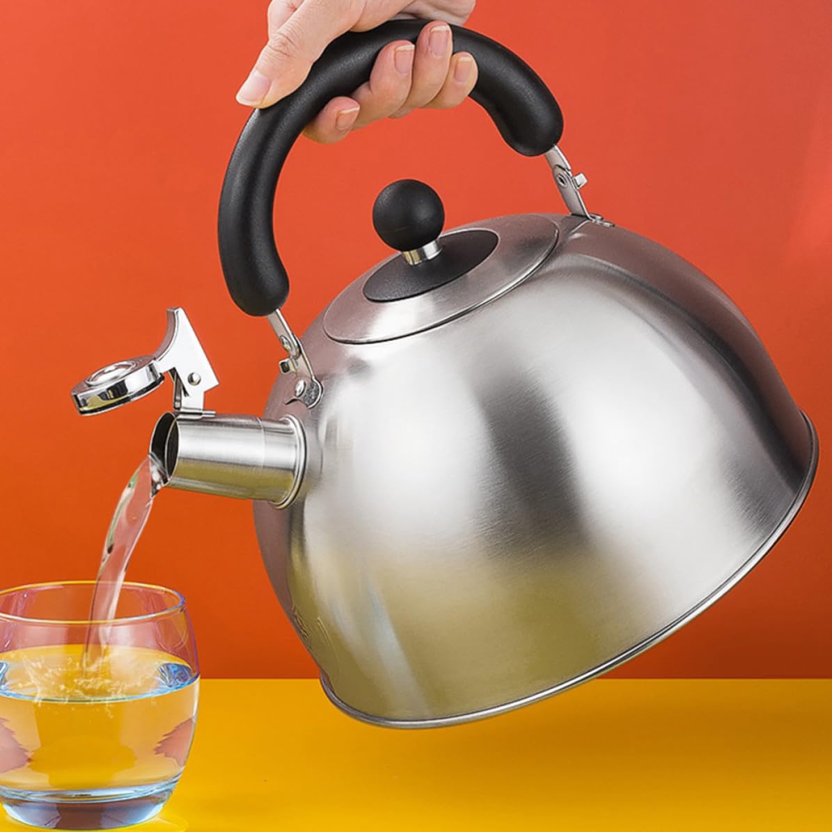 Tetera Silbante de Acero Inoxidable de 3 L para Cocina y Hogar