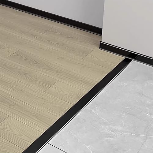 Miniatura 7 de Moldura en T de aluminio y tiras de transición de piso, tira divisora plana para unir huecos de suelos de tablones laminados, azulejos y umbral de