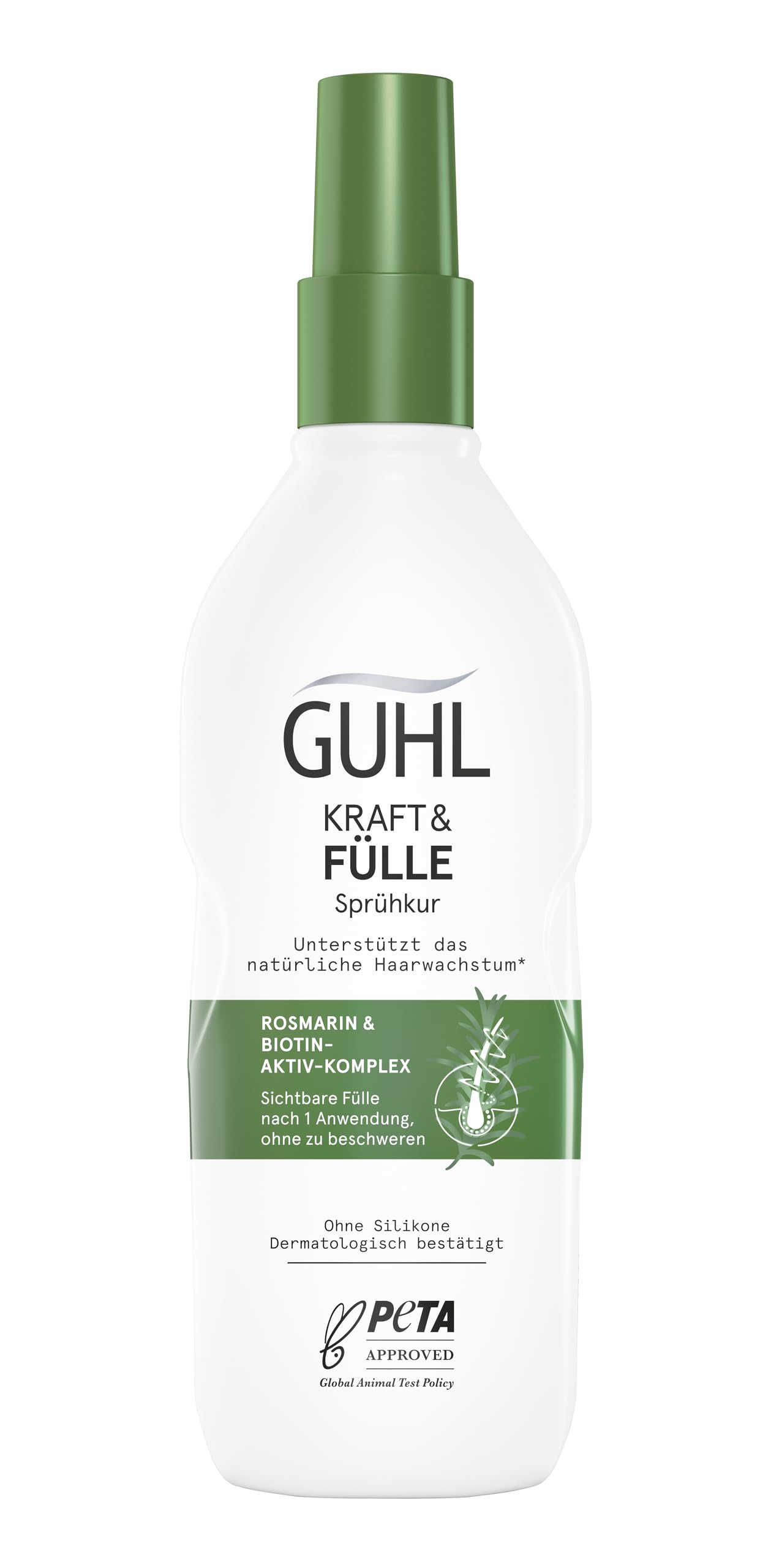 Guhl Kraft & Fülle Sprühkur - Inhalt: 150 ml - Sichtbare Fülle nach 1 Anwendung - Ohne zu beschweren - Silikonfrei
