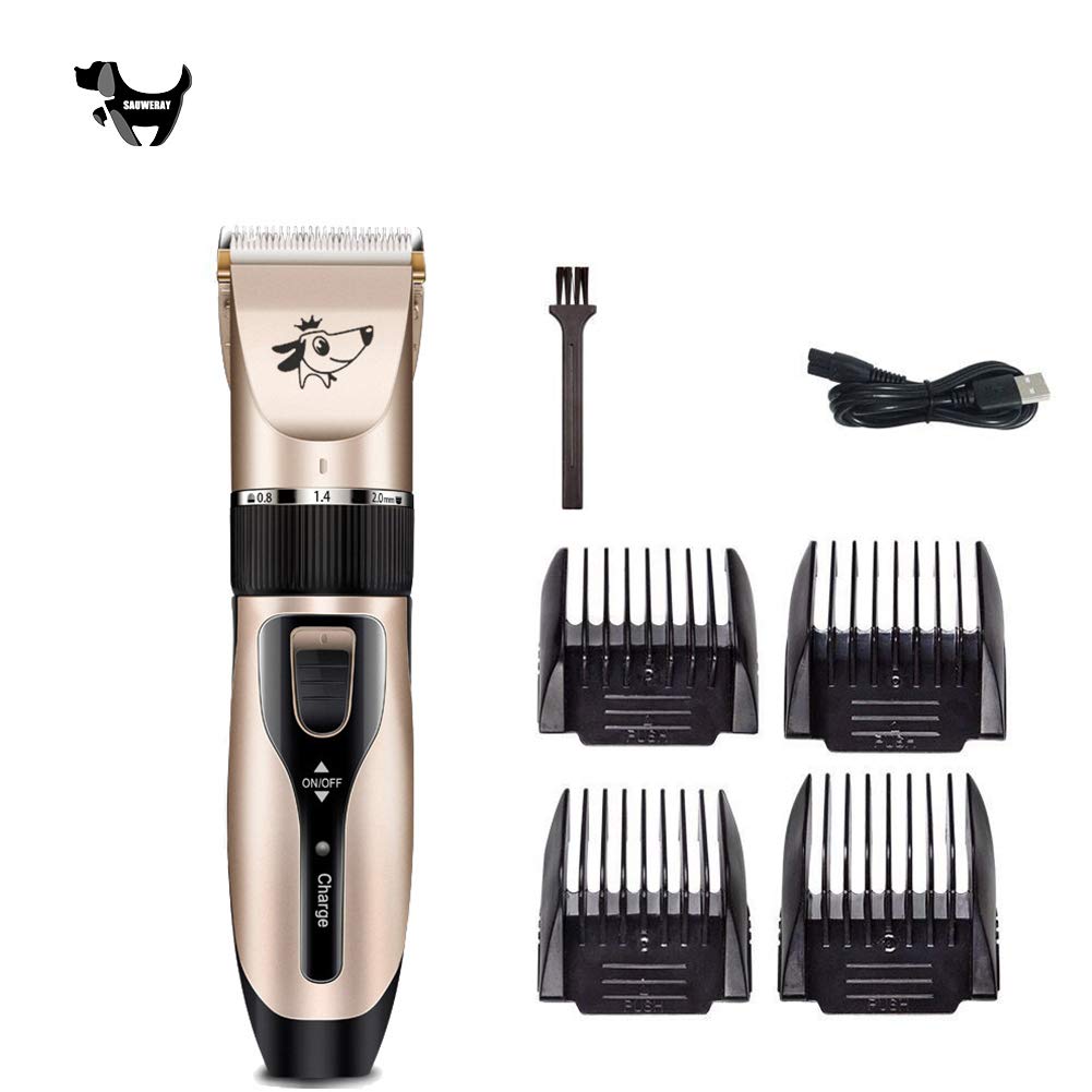 Tondeuse pour chien silencieuse et sûre avec recharge USB pour retouches de poils