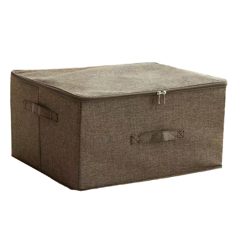 IZEO Locking Adult Game Toy Storage Organizer Lock Box Toy Storage Bins (Dark Brown, 15