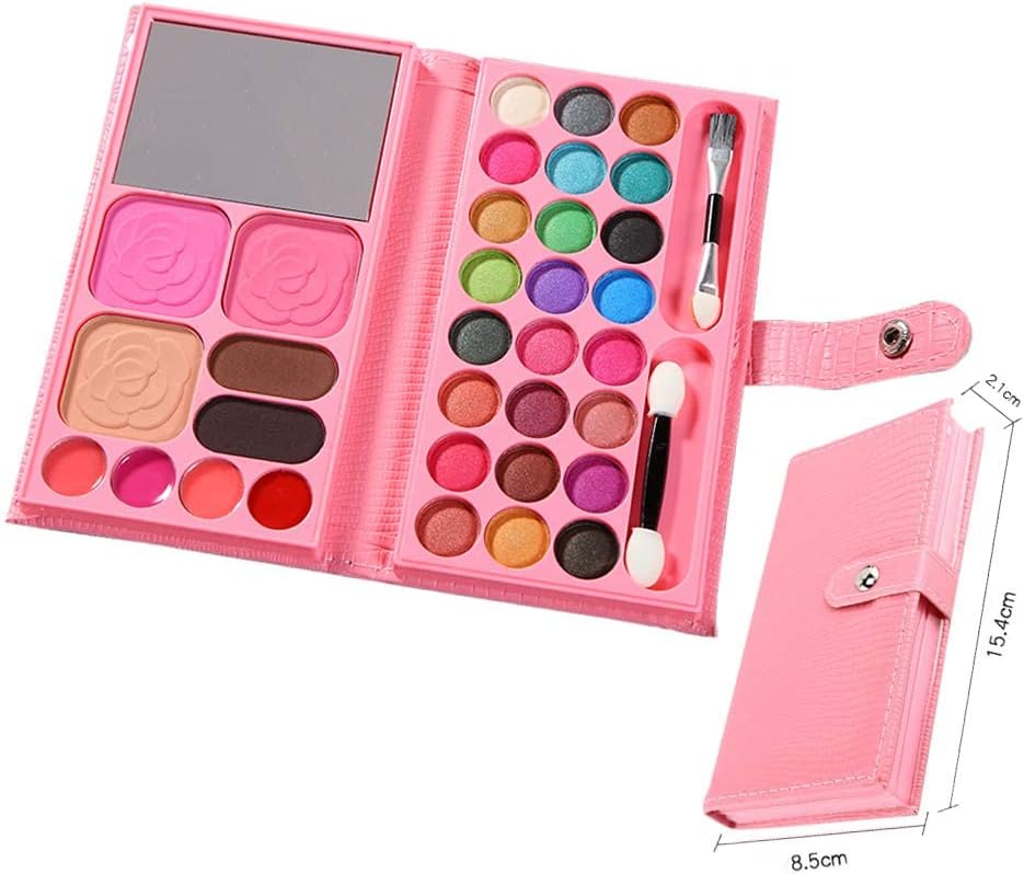 Kindermake-up set, KARLOR make-up palet, echte make-up set, wasbaar, veilig, niet giftig, cosmetica voor kinderen, meisjes, prinses, rollenspel, Halloween, Kerstmis, verjaardag