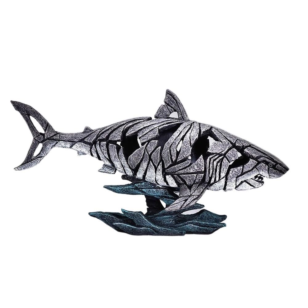 New and Eye-catching Contemporary Animal Sculpture Decoration Decorations Statue Stand Alone Decorations (Color : Shark)