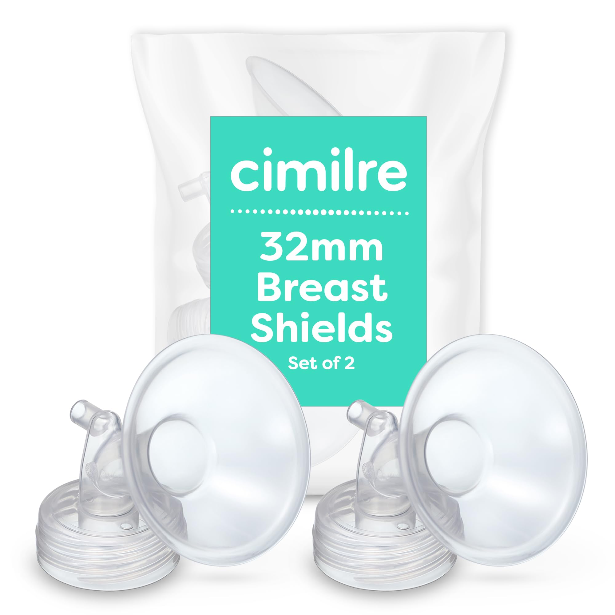Cimilre 32MM Breast Shields, Spare & Replacement Breast Shields for The Cimilre Breast Pump, Comfortable Breast Pump Parts for Nursing Moms, 32MM