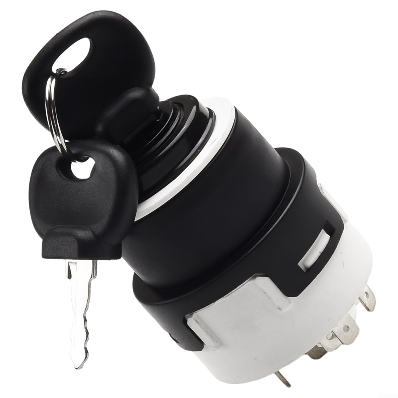 Interruptor de encendido con 2 llaves para excavadora cargadora JCB 4CX, reemplaza 701/80184 85804674, pieza de automóvil de plástico de 10 pines, blanco y negro