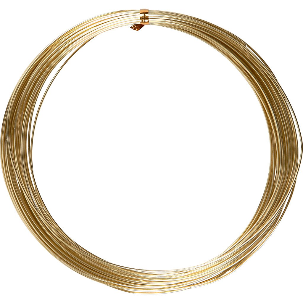 Creativ Fil d'aluminium, épaisseur 1mm, or, rond, 16m