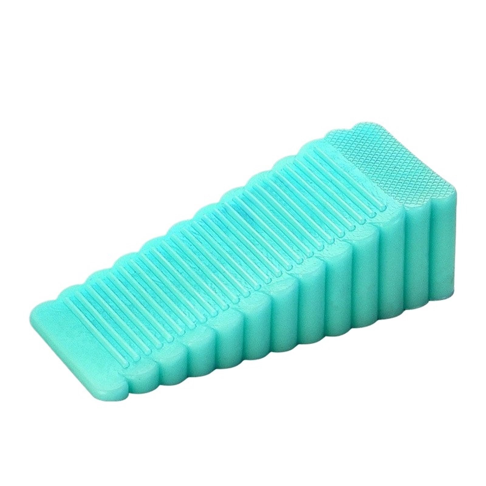 Door Stop Silicone Door Stop Stoppers Block Wedge Doorstops Stopper Home Office Rear Retainer Anti-Collision(Green)