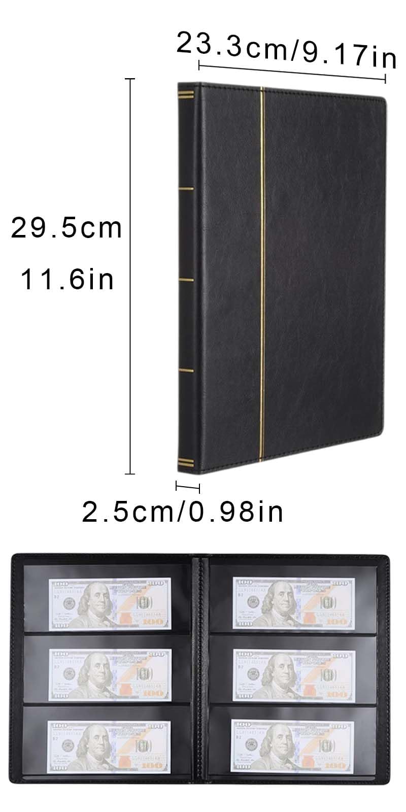 60 tasche Tasche Valuta Album,Album per banconote,Album per collezione di banconote,Album Porta Banconote,Tasche Banconote,Porta Banconote da Collezione,Adatto per banconote, francobolli, ecc.
