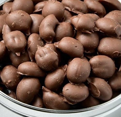 Miniatura 2 de Lata de cesta de regalo de nueces de Georgia cubiertas de chocolate negro fresco | Cocina de caramelo de nueces de mascota desde 1955