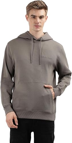 Calvin Klein Jeans Sudadera para hombre, marrón, 50