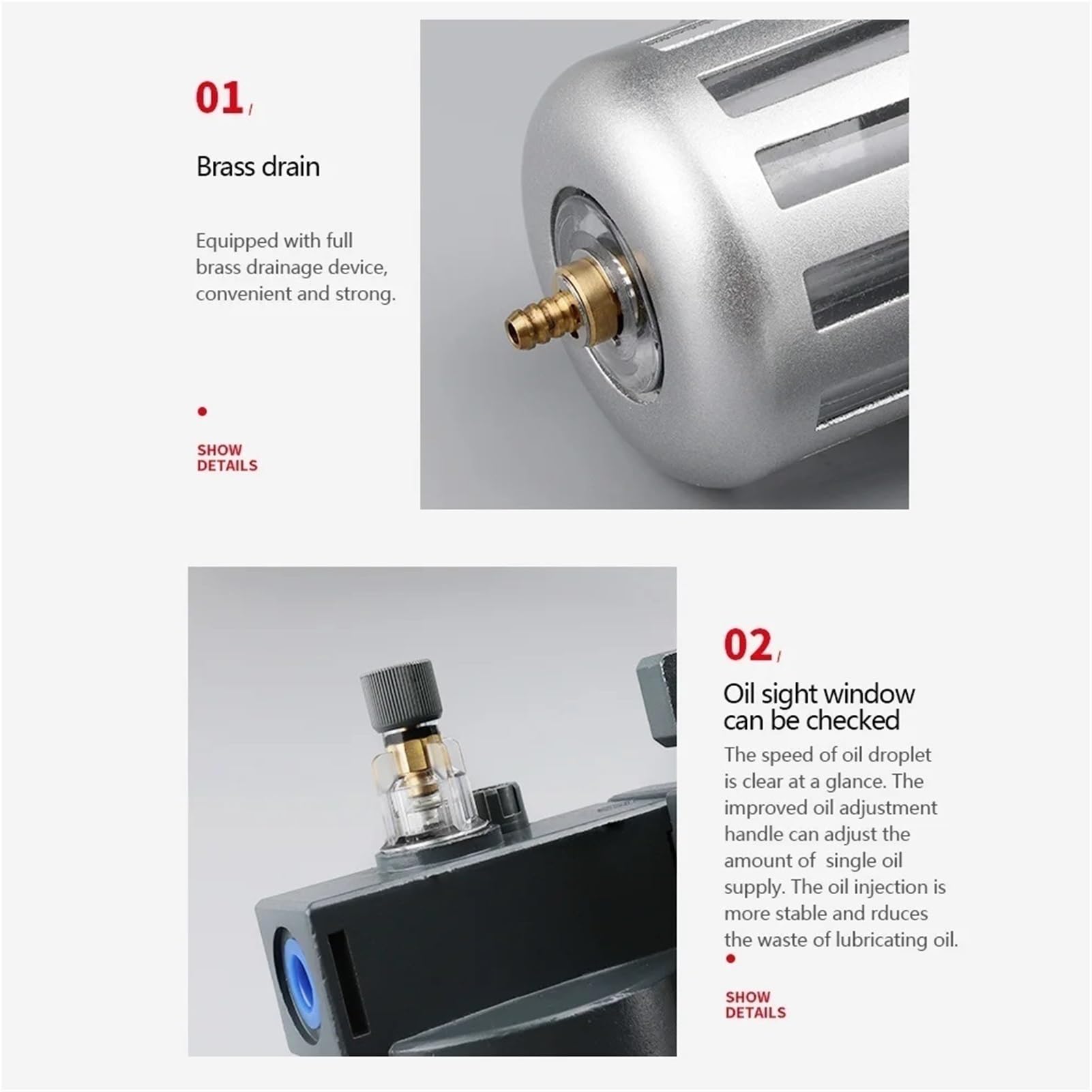 Lubrificatore regolatore di pressione per filtro aria compressa FRL tipo AIRTAC con protezione coppa in metallo BFC2000 BFC3000 BFC4000(BFC4000, Without Fitting)