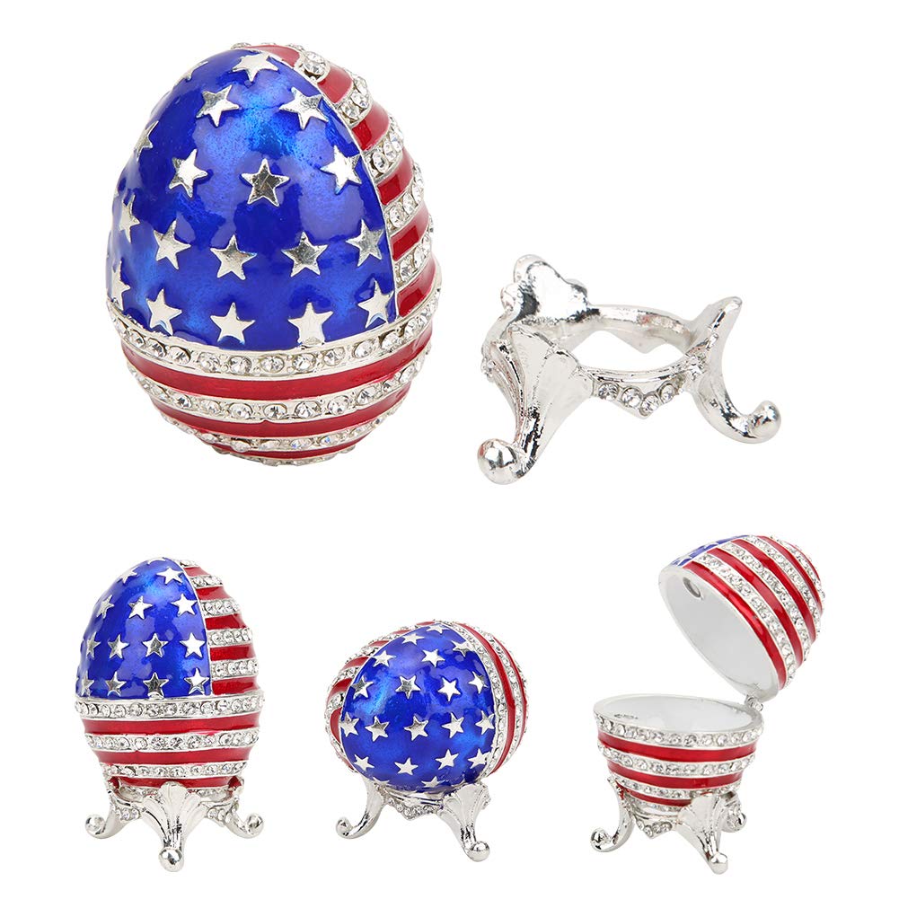 Amazon｜BestAlice Faberge 卵型小物入れ メタルジュエリー 小物入れ