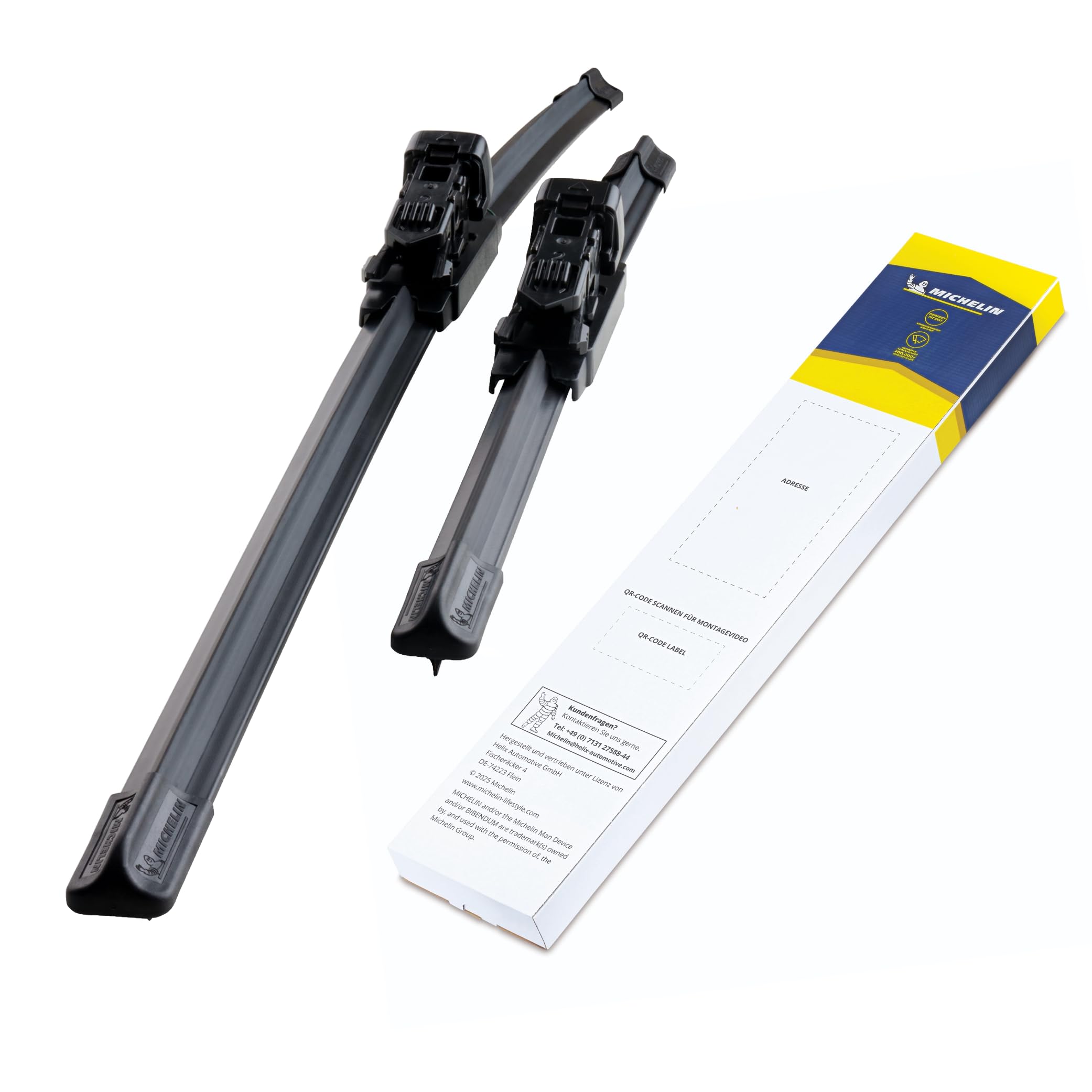 MICHELIN Perfect Fit 167 Scheibenwischer Set | Fiat 500, Ford KA II | 600/350mm | Gelenkfreie Wischerblätter | Perfekte Passform, Geräuscharm | Nachhaltige Verpackung