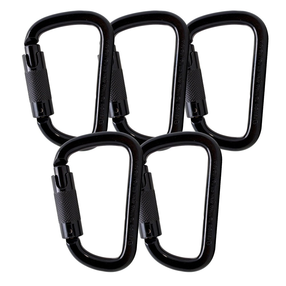 Fusion Tacoma Steel Triple Lock with Key Nose Modified D-Shaped - Mosquetón (10 Unidades) Unisex Adulto