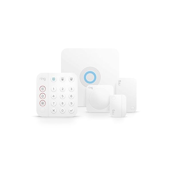 Ring Alarm 5-Piece Kit  Wireless Smart Home Security System | Expandable | Easy Setup | Mobile App Control | 24/7 Professional Monitoring | Alexa Compatible