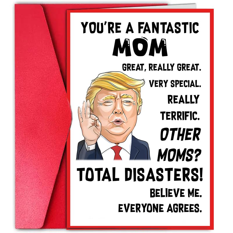 You're A Fantastic Mom - Mom Valentines Card, Unique and Funny Card with Envelope - Gift from Husband Son Daughter, Greeting Card for Birthday,