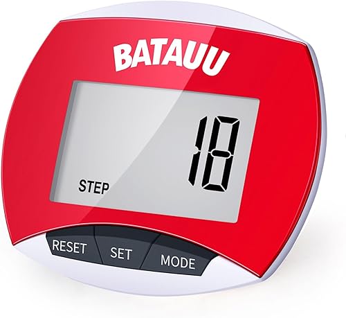 BATAUU Best Pedometer, Simply Operation Walking Running Pedometer with Calories Burned and Steps Counting