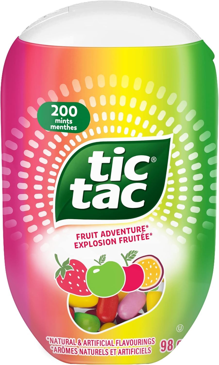 TIC TAC Mints - Fruit Adventure - Mint Candy - 200 Pills 98 g Per