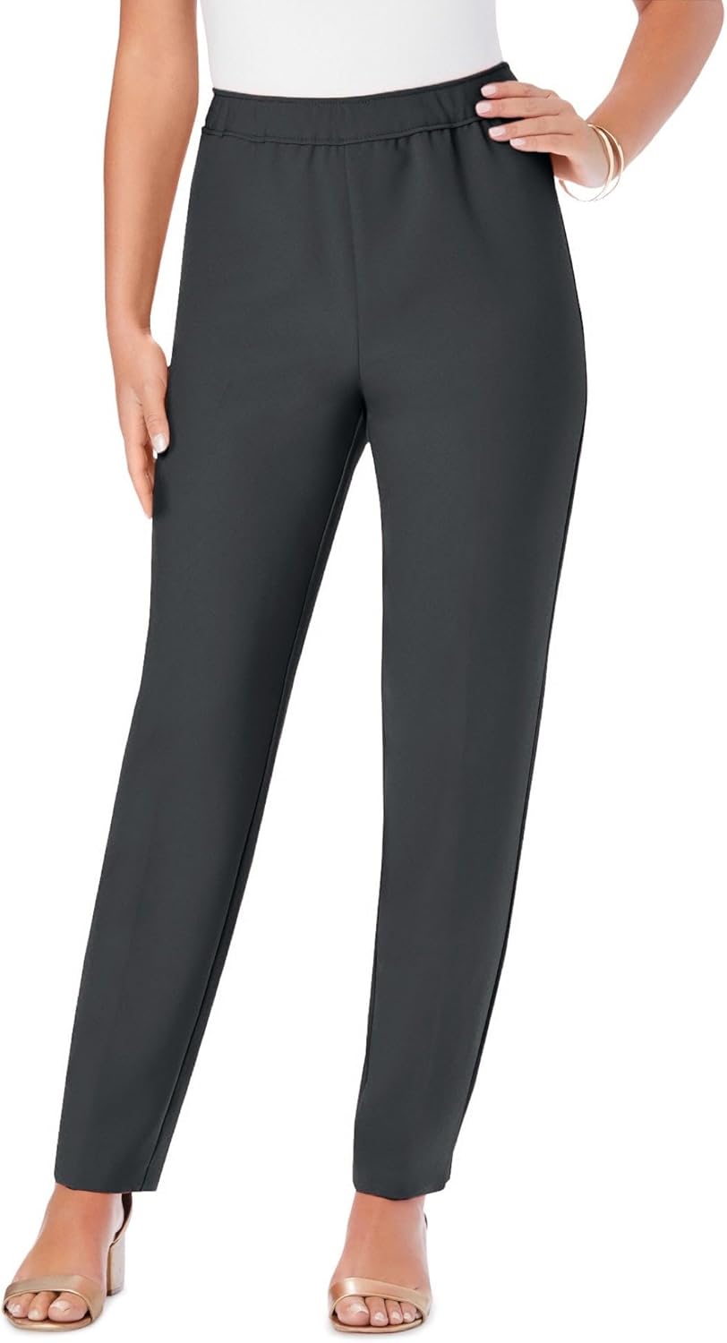Roaman's Women's Plus Size Classic Bend Over Pant