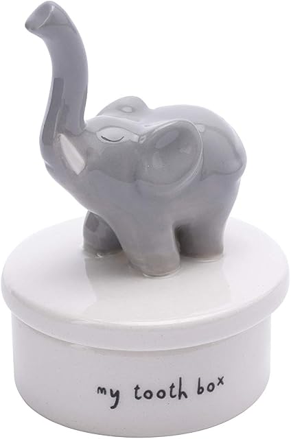 Baby Elephant Tooth Box | Tooth Organiser | Nursery Decor | My First Tooth | GB04521