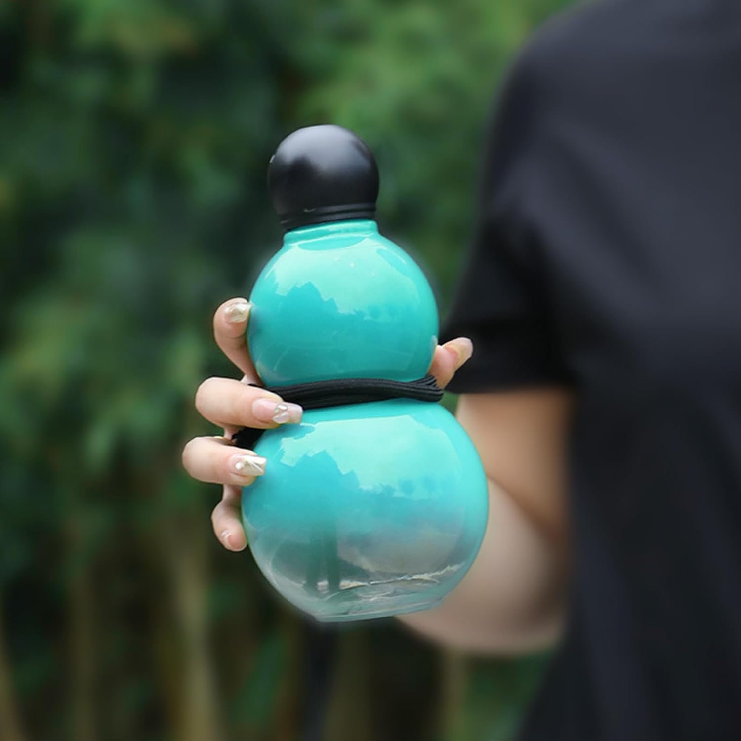 Gourd Water Bottle, Water Bottle Drinking Gourd Bottle 28oz Retro Inspired Chinese with Anti Scald Leak Proof Design for Travel Gym Home Use