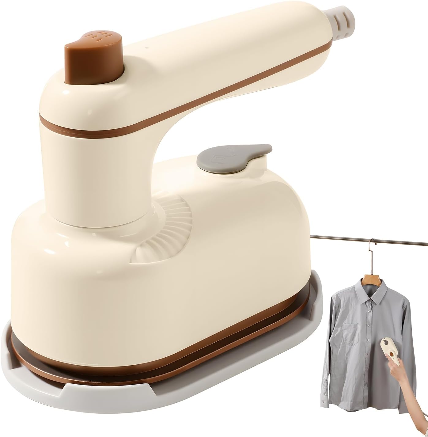 Sakerplus Steam Iron, 2-in-1 Steamer and Iron, Saker Portable Steamer for Clothes, Continuous Steam & Dry Ironing, 180° Swivel Handle, Compact for Home, Dorm, Travel, Hotels (White) Sakerplus Steam Iron, 2-in-1 Steamer and Iron, Saker Portable Steamer for Clothes, Continuous Steam & Dry Ironing, 180° Swivel Handle, Compact for Home, Dorm, Travel, Hotels (White)