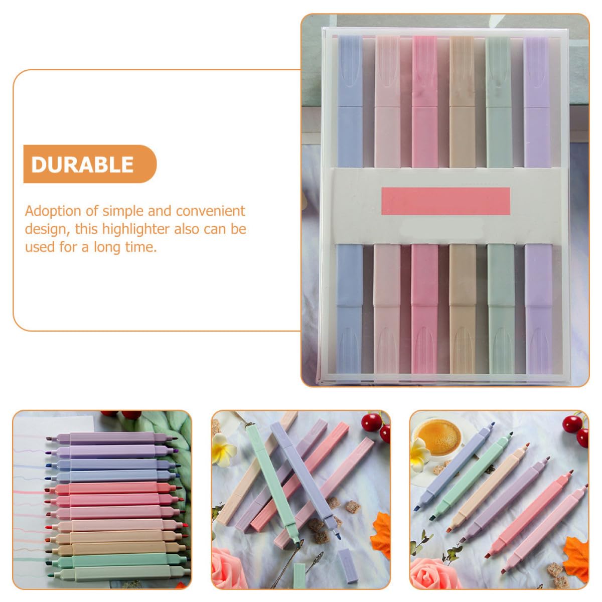 SHINEOFI 24pezzi Evidenziatori Doppia Estremità Portatili Di Penne Colorate Pratiche Per Scrapbooking e Uso Domestico Pigmenti Base d Acqua Duraturi e Colori Intensi