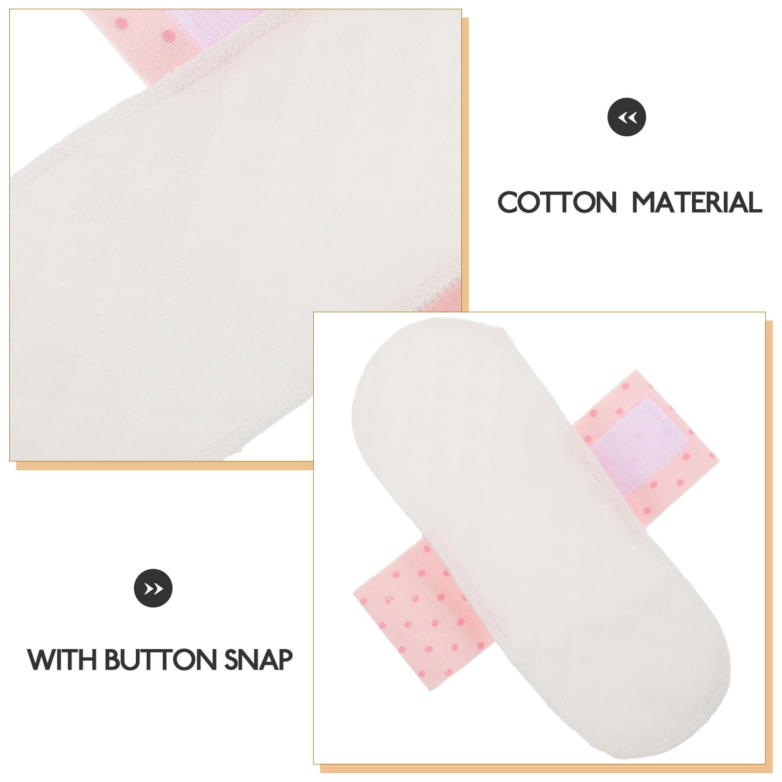 6piezas Compresas Lavables de Algodón Compresas Reutilizables para Uso Diario para Maternidad y Posparto Unidades