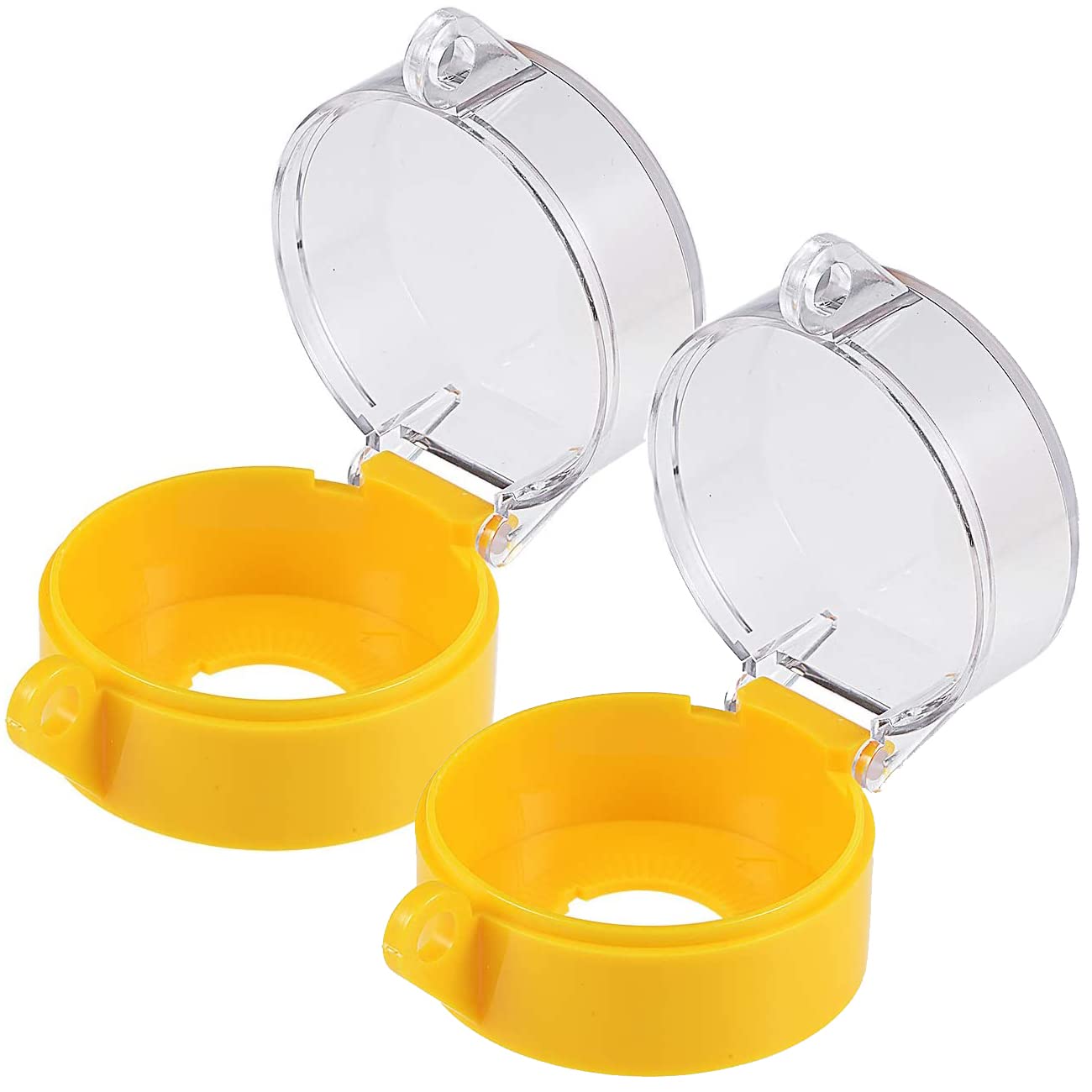 REVHQ Switch Cover Protector, 2 Pcs, 42mm Plastic Round Push Button Switch Guard Cover Emergency Stop Button Lockout