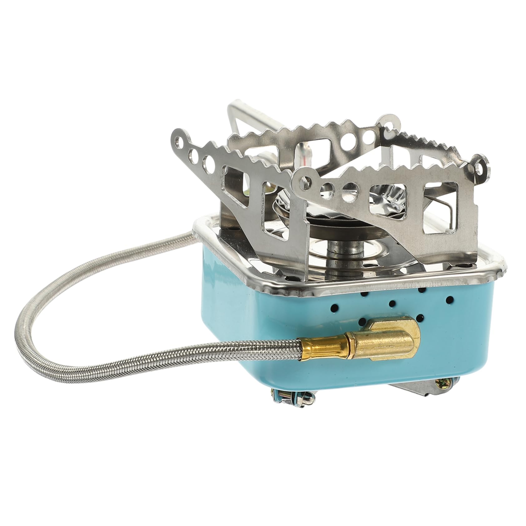 NUOBESTY Foldable Portable Gas Stove for Outdoor Camping Mini Lightweight Hiking Burner with Fast Ignition for Backpacking and Survival