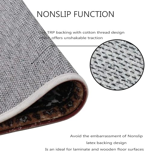 Lahome Traditional Oriental Runner Rug, 2'X6' Non Slip Red Hallway Runner Rug, Laundry Throw Rugs And Mats For Laundry Room, Washable Runner Rugs For Kitchen Laundry Room Hallway Entryway Area Rugs #TOP5