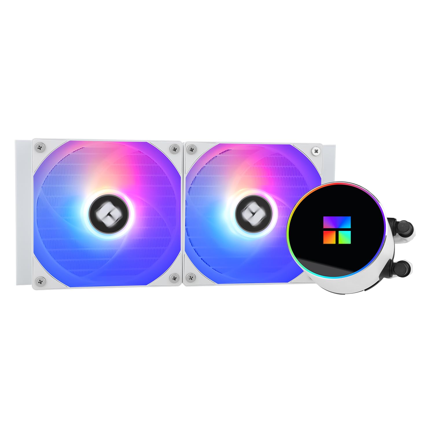 TR FM Blanco ARGB V2 Enfriador de procesador líquido 240 filas PWM ARGB 120 mm, para AMD/AM4/AM5 Intel LGA1150/1151/1200/2011/1700/1851