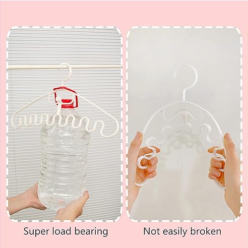 Miniatura 6 de Percha apilable con patrón de ondas (paquete de 10) (rosa)